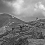 Franconia Ridge Hiker B&W